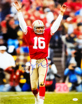 Joe Montana Autographed 16x20 Photo San Francisco 49ers JSA Stock #216969