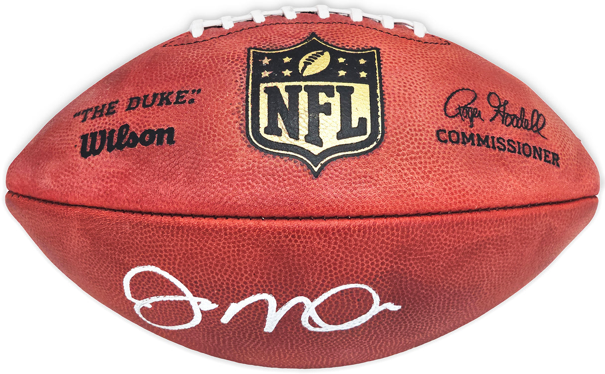 Joe Montana Autographed Official NFL Leather Gold Shield Football San Francisco 49ers JSA Stock #216962