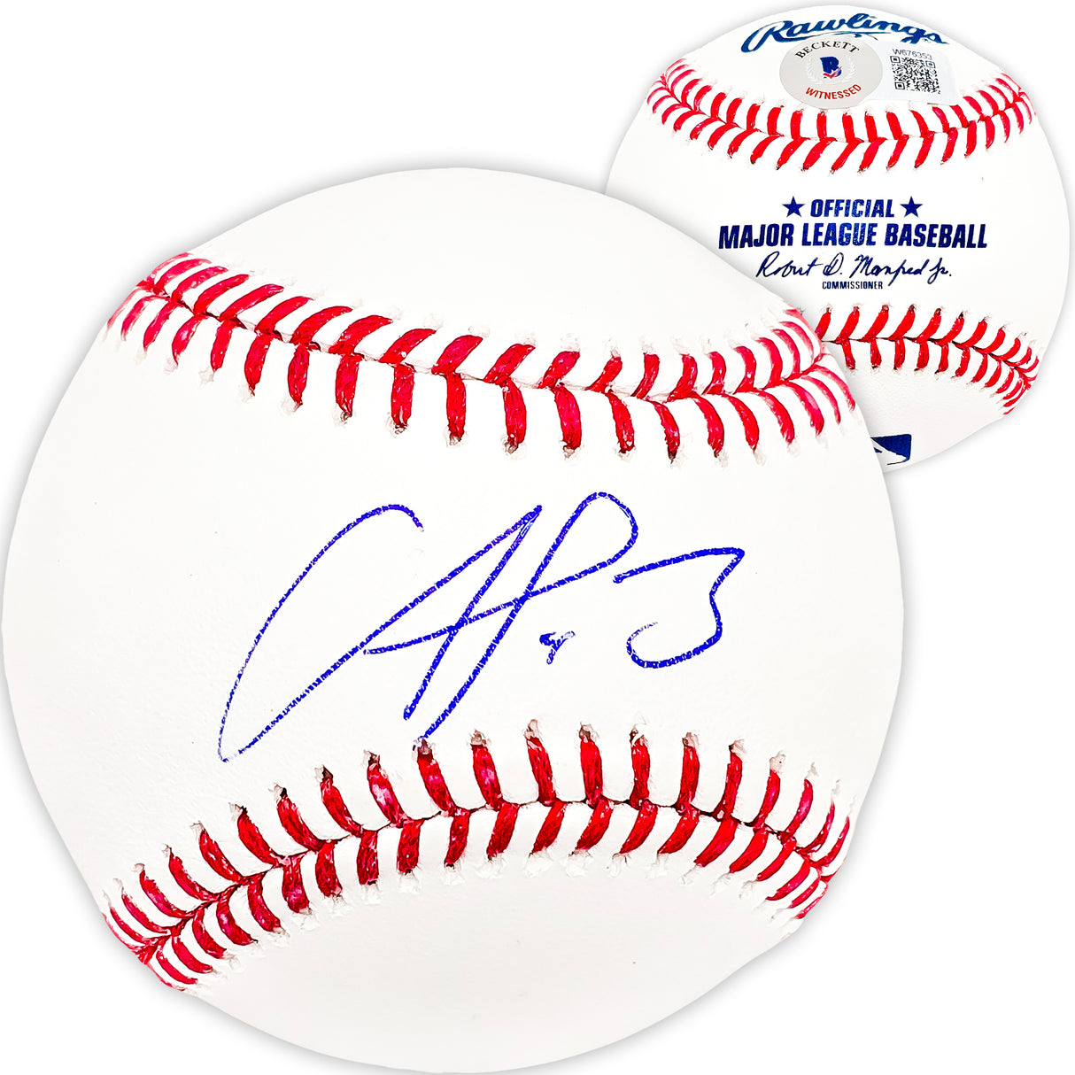 Francisco Alvarez Autographed Official MLB Baseball New York Mets Beckett BAS Witness Stock #218615