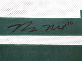 Oregon Ducks Bo Nix Autographed White Jersey Signed In Black Beckett BAS QR Stock #217958