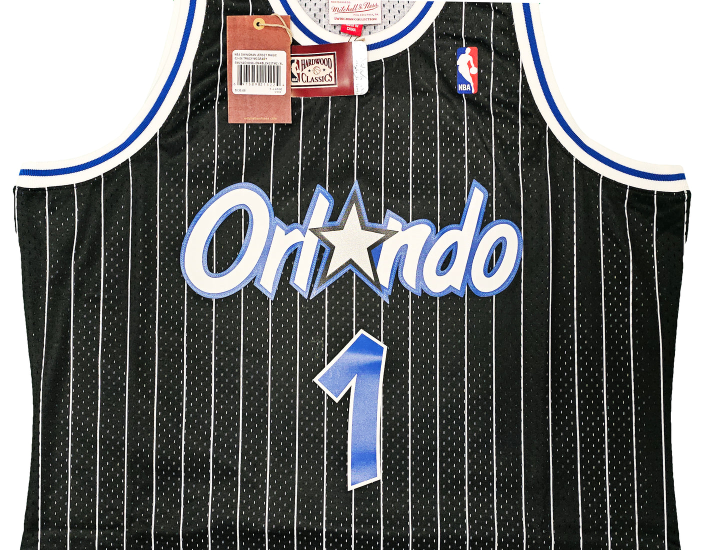 Orlando Magic Tracy McGrady Autographed Black Authentic Mitchell & Ness 2003-04 HWC Swingman Jersey Size XL Beckett BAS Witness Stock #216980