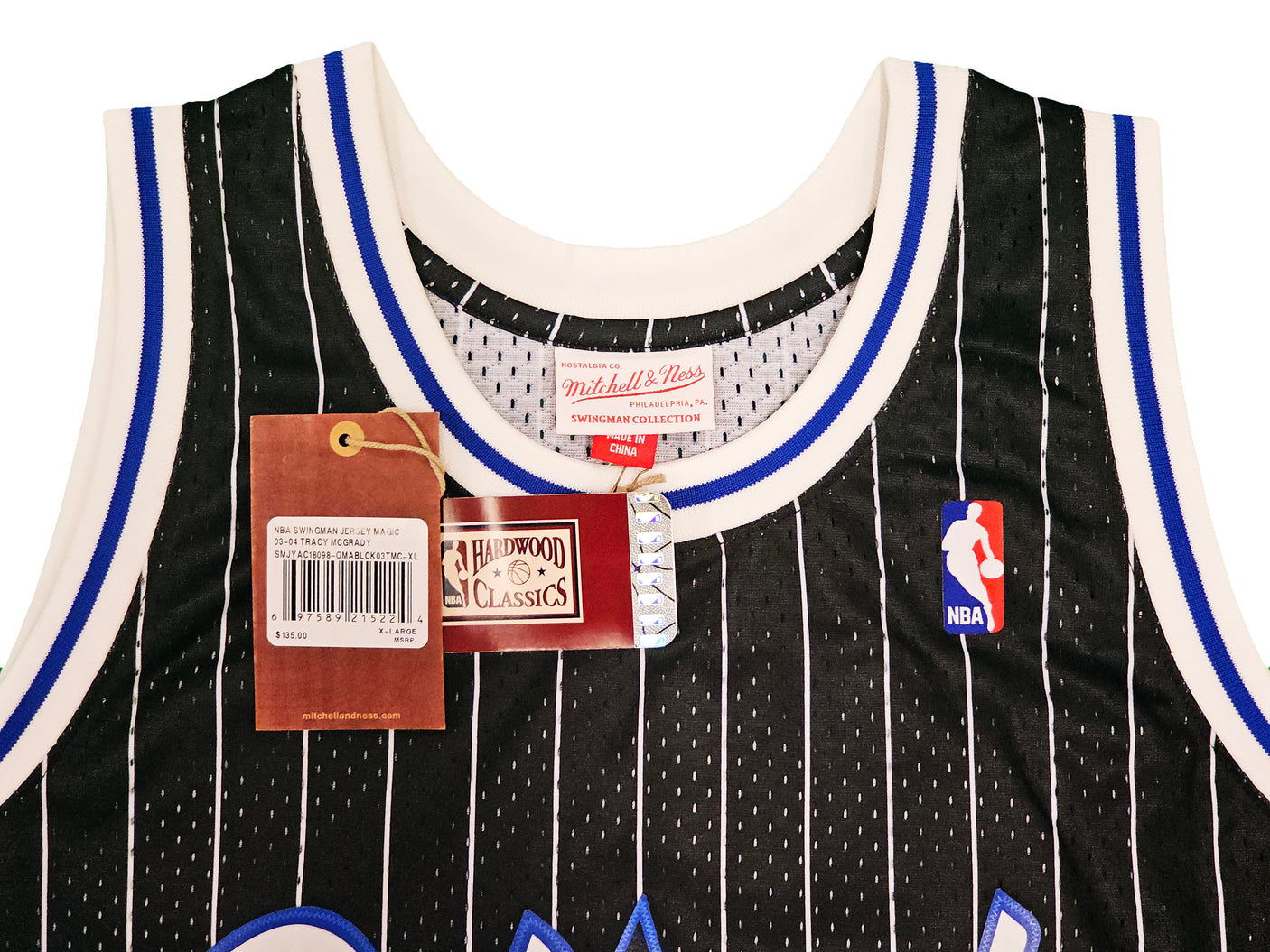 Orlando Magic Tracy McGrady Autographed Black Authentic Mitchell & Ness 2003-04 HWC Swingman Jersey Size XL Beckett BAS Witness Stock #216980