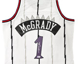 Toronto Raptors Tracy McGrady Autographed White Authentic Mitchell & Ness 1998-99 HWC Swingman Jersey Size L Beckett BAS Witness Stock #216975