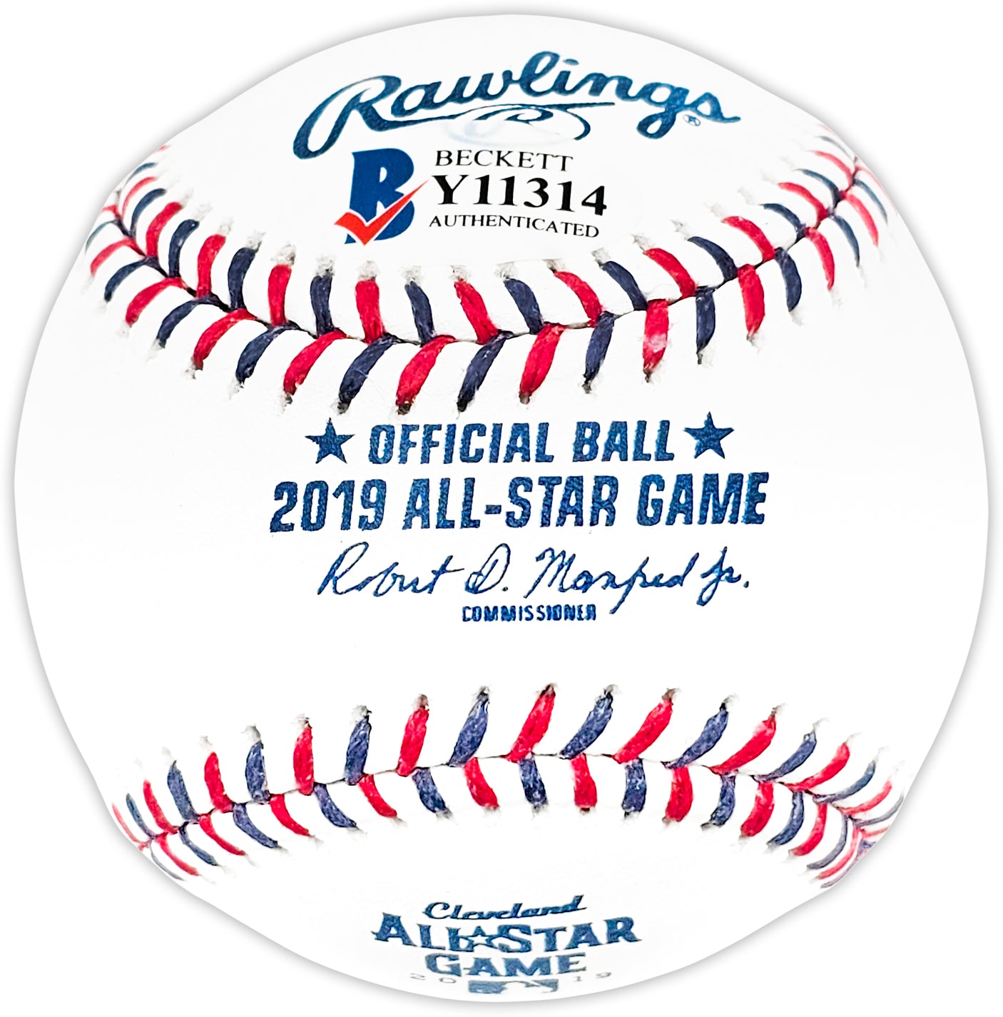 Ronald Acuna Jr. Autographed Official 2019 All-Star Game Baseball Atlanta Braves Beckett BAS Stock #178981