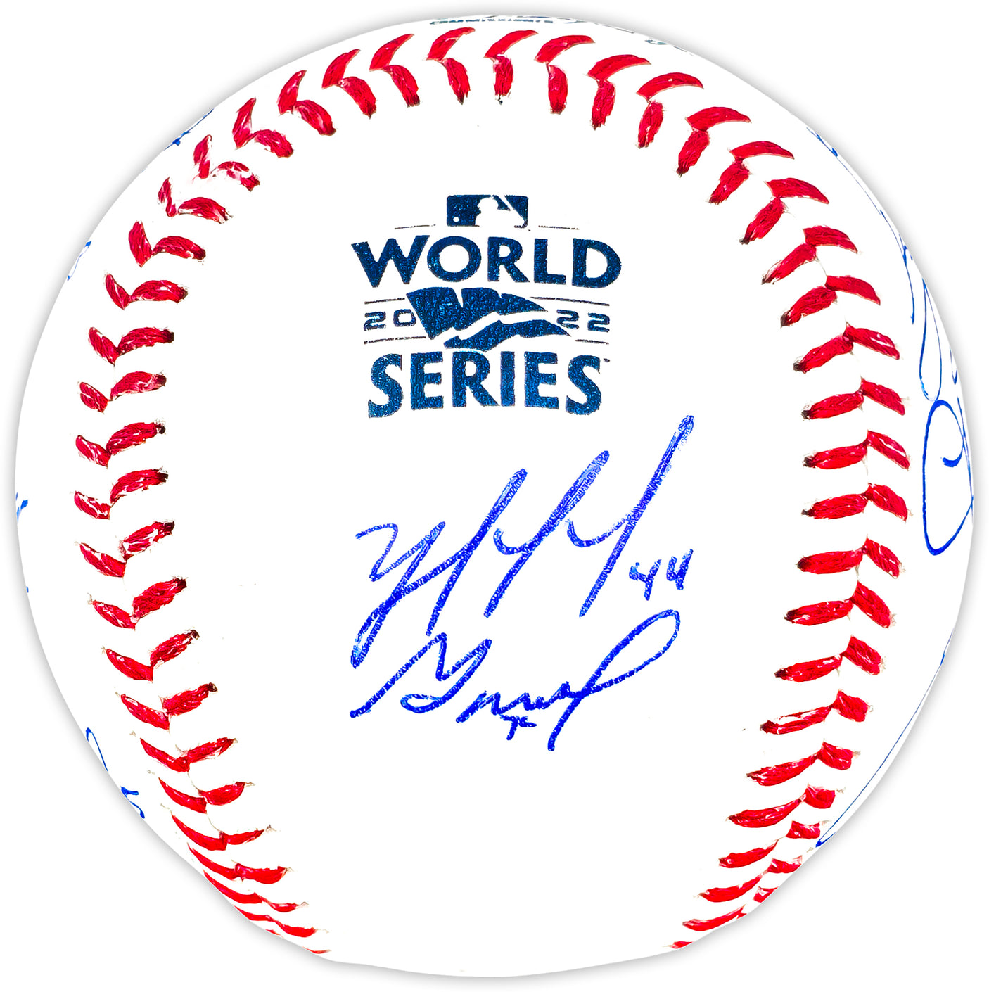 2022 World Series Champion Houston Astros Team Signed Autographed 2022 World Series Logo MLB Baseball With 20 Signatures Including Jose Altuve & Yordan Alvarez Beckett BAS Witness Stock #220891