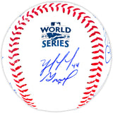 2022 World Series Champion Houston Astros Team Signed Autographed 2022 World Series Logo MLB Baseball With 20 Signatures Including Jose Altuve & Yordan Alvarez Beckett BAS Witness Stock #220891