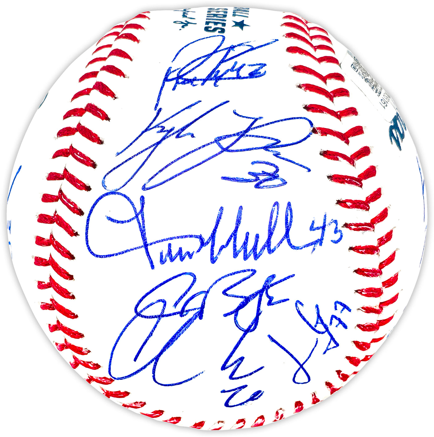 2022 World Series Champion Houston Astros Team Signed Autographed 2022 World Series Logo MLB Baseball With 20 Signatures Including Jose Altuve & Yordan Alvarez Beckett BAS Witness Stock #220891