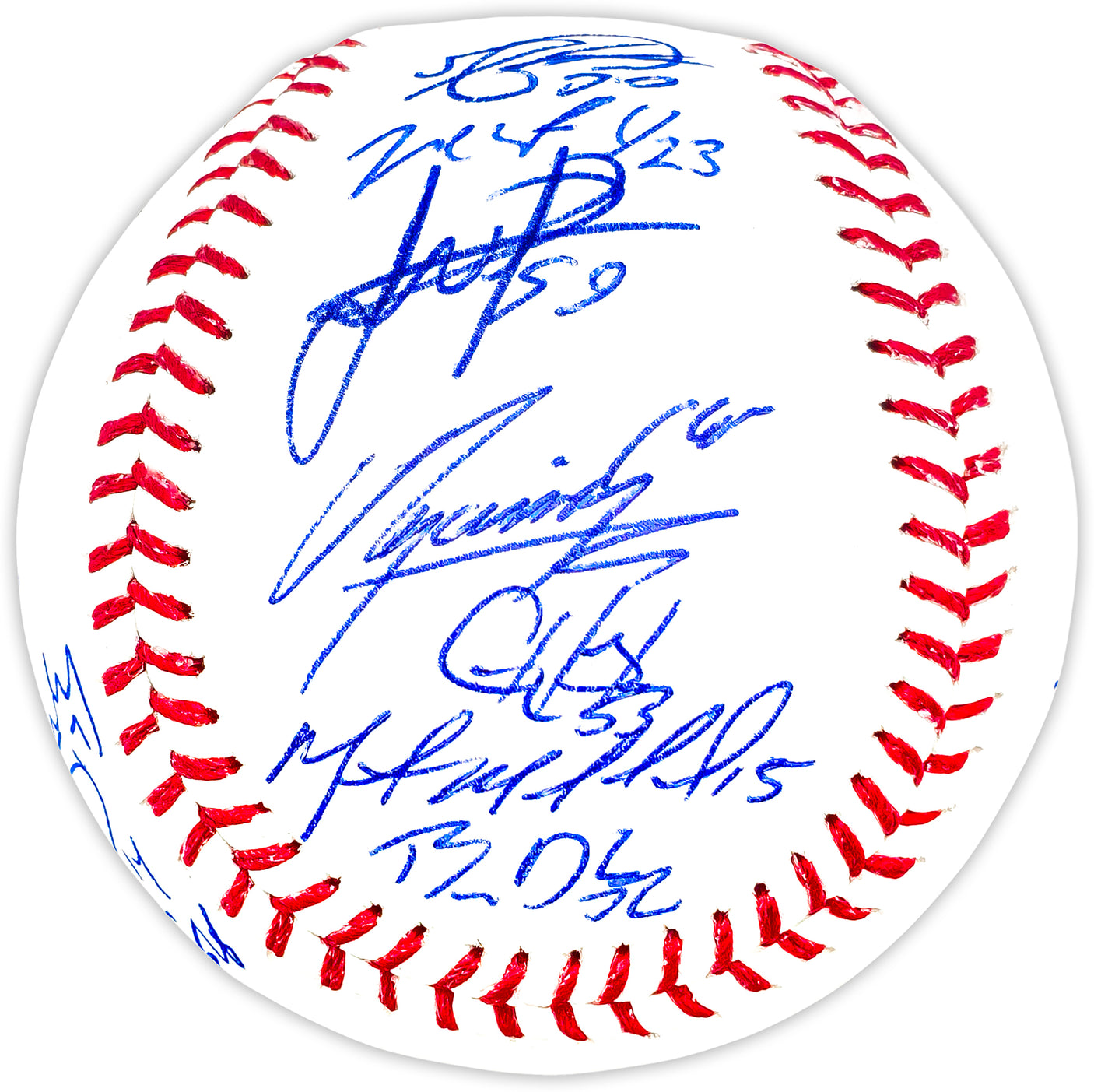 2022 World Series Champion Houston Astros Team Signed Autographed 2022 World Series Logo MLB Baseball With 20 Signatures Including Jose Altuve & Yordan Alvarez Beckett BAS Witness Stock #220891