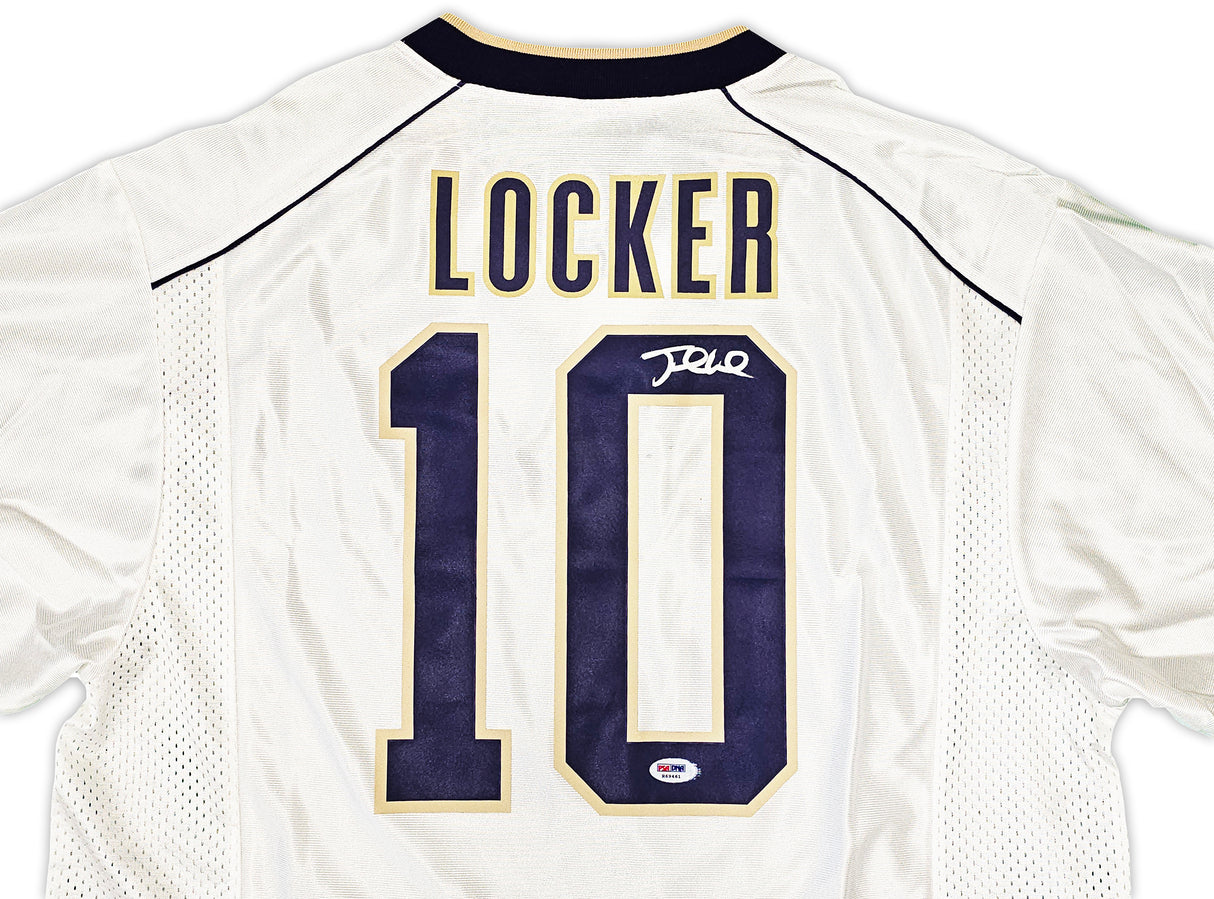 Washington Huskies Jake Locker Autographed White Nike Jersey Size L PSA/DNA RookieGraph Stock #16374