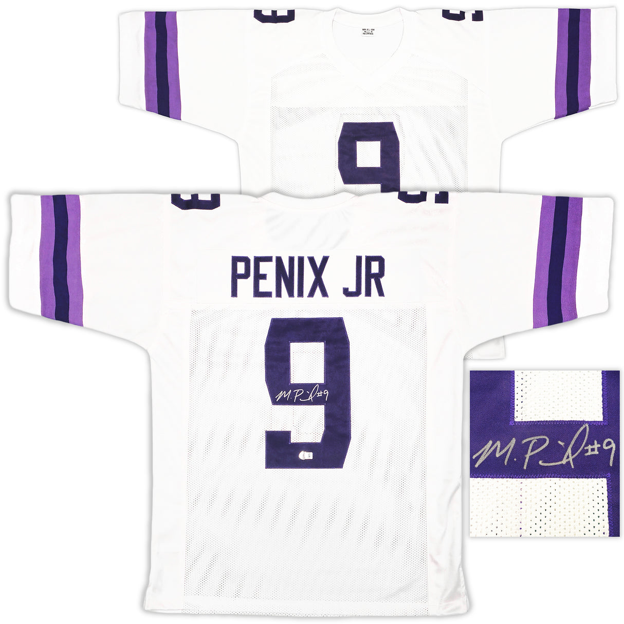 Washington Huskies Michael Penix Jr. Autographed White Jersey Beckett Witness QR Stock #222053