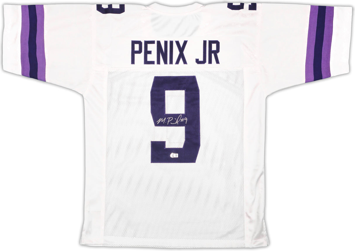 Washington Huskies Michael Penix Jr. Autographed White Jersey Beckett Witness QR Stock #222053