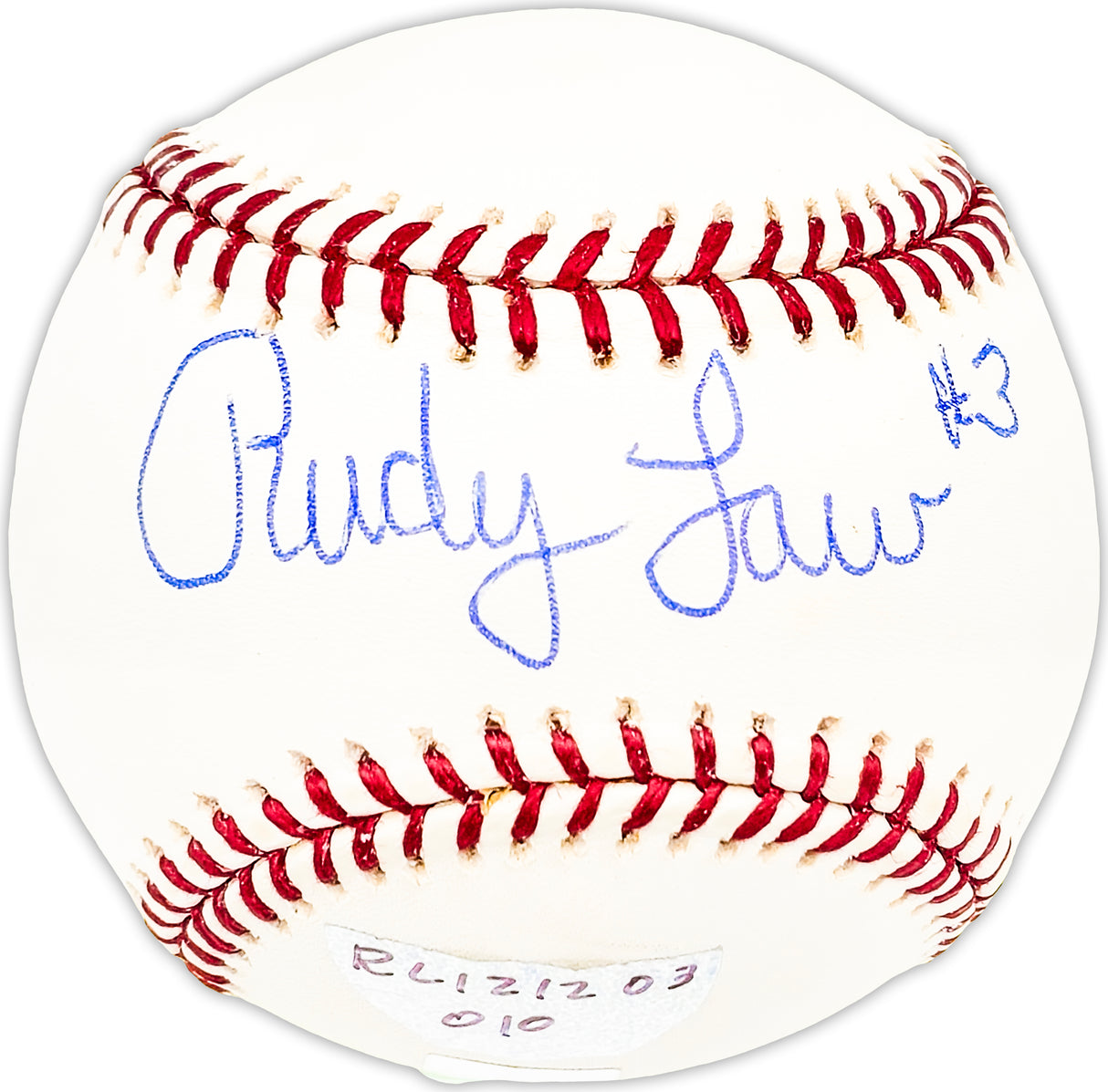 Rudy Law Autographed Official MLB Baseball Chicago White Sox, Los Angeles Dodgers Beckett BAS QR #BM25506