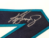 Seattle Mariners Ken Griffey Jr. Autographed White Majestic Cool Base Jersey Retirement Patch Size L Beckett BAS QR Stock #206026