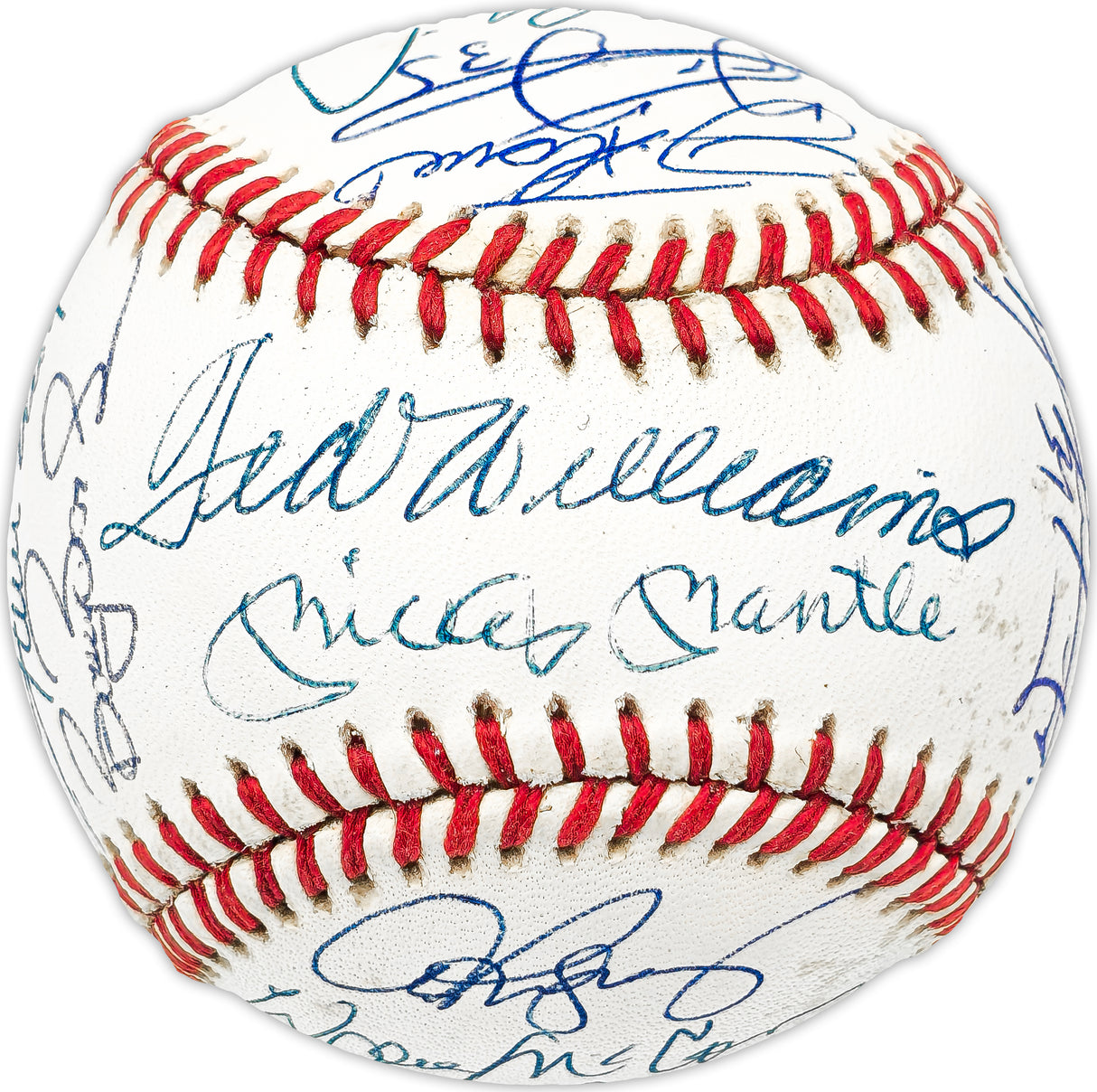 500 Home Run Club Autographed Official AL Baseball Auto Grade Mint 9 Signed By 25 Members Including Mickey Mantle, Ted Williams & Hank Aaron (Only Missing 3) Beckett BAS #AB93818