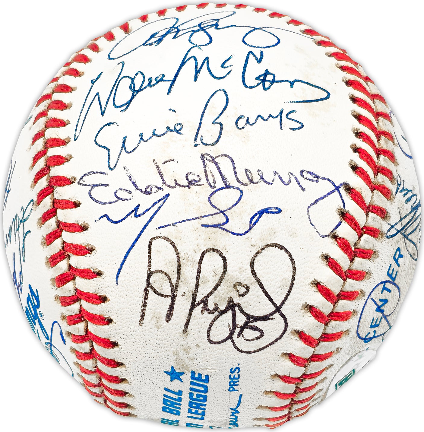 500 Home Run Club Autographed Official AL Baseball Auto Grade Mint 9 Signed By 25 Members Including Mickey Mantle, Ted Williams & Hank Aaron (Only Missing 3) Beckett BAS #AB93818