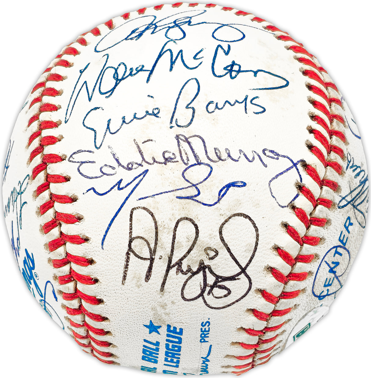 500 Home Run Club Autographed Official AL Baseball Auto Grade Mint 9 Signed By 25 Members Including Mickey Mantle, Ted Williams & Hank Aaron (Only Missing 3) Beckett BAS #AB93818