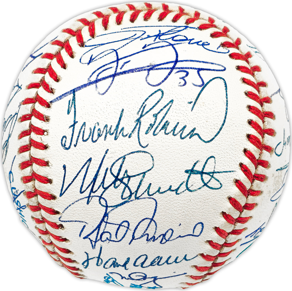 500 Home Run Club Autographed Official AL Baseball Auto Grade Mint 9 Signed By 25 Members Including Mickey Mantle, Ted Williams & Hank Aaron (Only Missing 3) Beckett BAS #AB93818