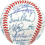 500 Home Run Club Autographed Official AL Baseball Auto Grade Mint 9 Signed By 25 Members Including Mickey Mantle, Ted Williams & Hank Aaron (Only Missing 3) Beckett BAS #AB93818