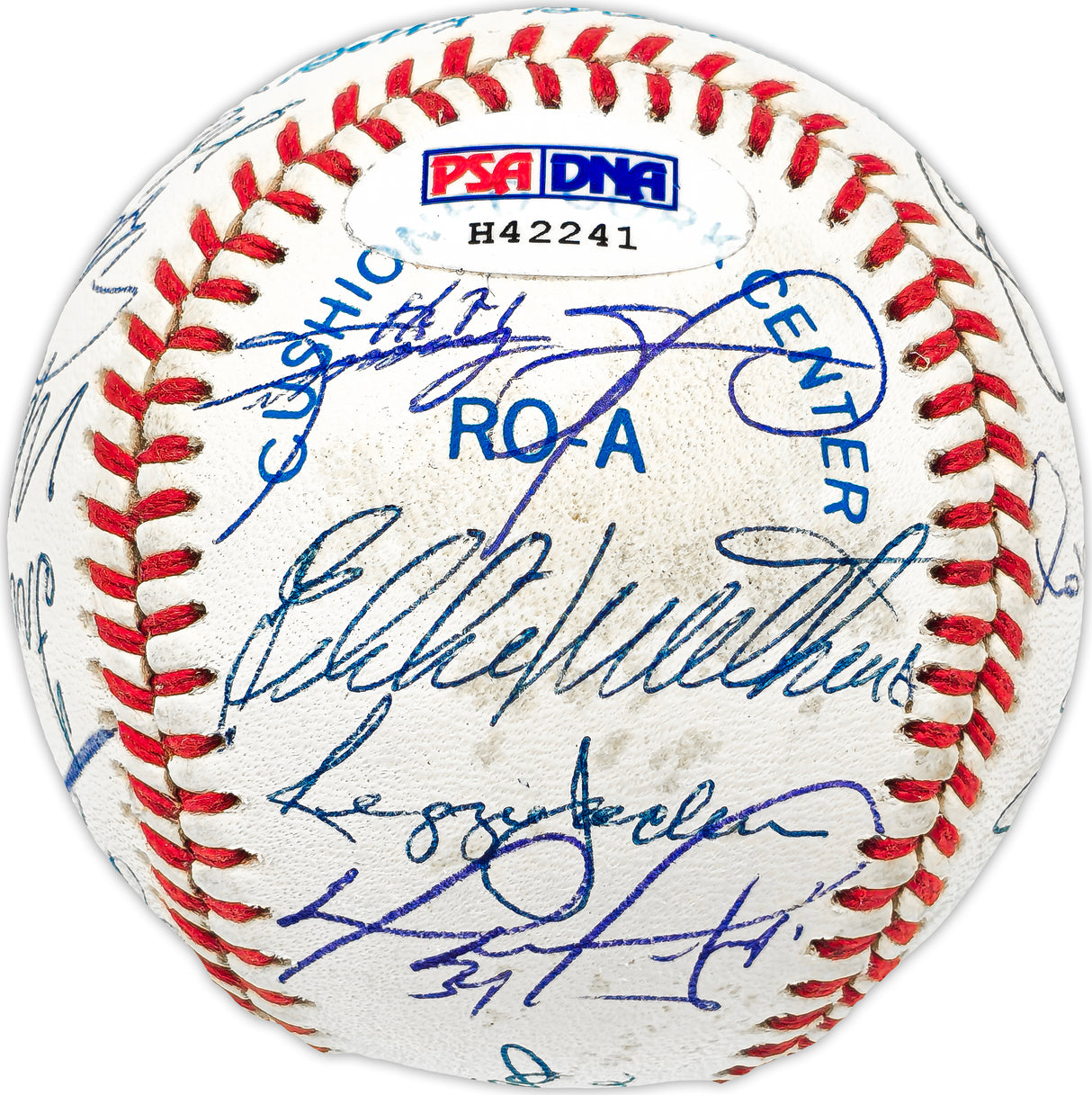 500 Home Run Club Autographed Official AL Baseball Auto Grade Mint 9 Signed By 25 Members Including Mickey Mantle, Ted Williams & Hank Aaron (Only Missing 3) Beckett BAS #AB93818