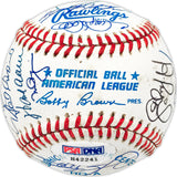 500 Home Run Club Autographed Official AL Baseball Auto Grade Mint 9 Signed By 25 Members Including Mickey Mantle, Ted Williams & Hank Aaron (Only Missing 3) Beckett BAS #AB93818