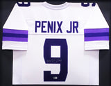 Washington Huskies Michael Penix Jr. Autographed Framed White Jersey Beckett BAS Witness Stock #234601