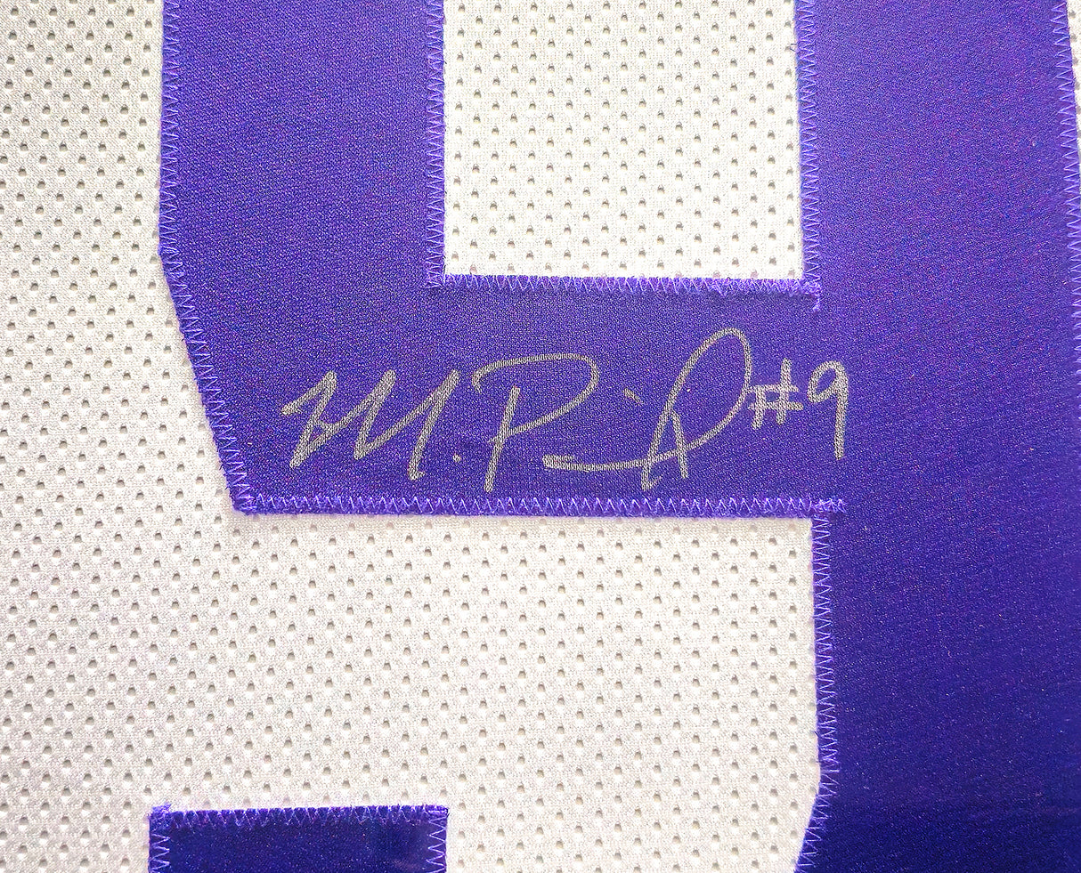 Washington Huskies Michael Penix Jr. Autographed Framed White Jersey Beckett BAS Witness Stock #234601