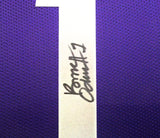 Washington Huskies Rome Odunze Autographed Framed Purple Jersey Beckett BAS Witness Stock #234602