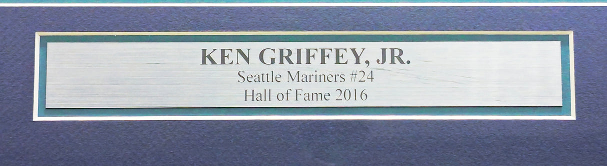 Seattle Mariners Ken Griffey Jr. Autographed Framed Teal Nike Jersey Beckett BAS Witness Stock #233874