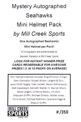 Seattle Seahawks Autographed Mystery Mini Helmet Pack Series 1 (Prize Redemptions: 1 in 10 Packs)