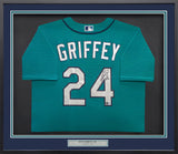 Seattle Mariners Ken Griffey Jr. Autographed Framed Teal Nike Jersey "HOF 16" Beckett BAS Witness Stock #236528