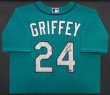 Seattle Mariners Ken Griffey Jr. Autographed Framed Teal Nike Jersey "HOF 16" Beckett BAS Witness Stock #236528