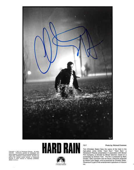 Christian Slater Hard Rain Authentic Signed 8x10 Photo Autographed JSA #T60718