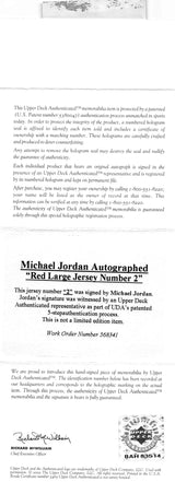 Bulls Michael Jordan Signed 97-98 White M&N HWC Authentic Jersey UDA #BAH83514