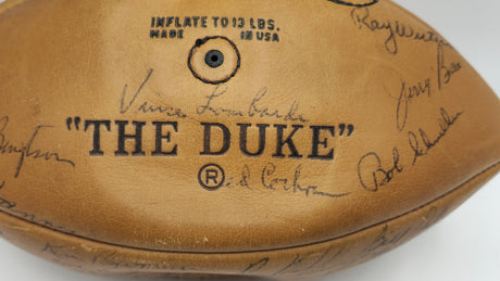 1966 Green Bay Packers Autographed Wilson "The Duke" NFL Football With 46 Signatures Including Vince Lombardi & Bart Starr (Super Bowl 1 I Champs) Beckett BAS #AE19081