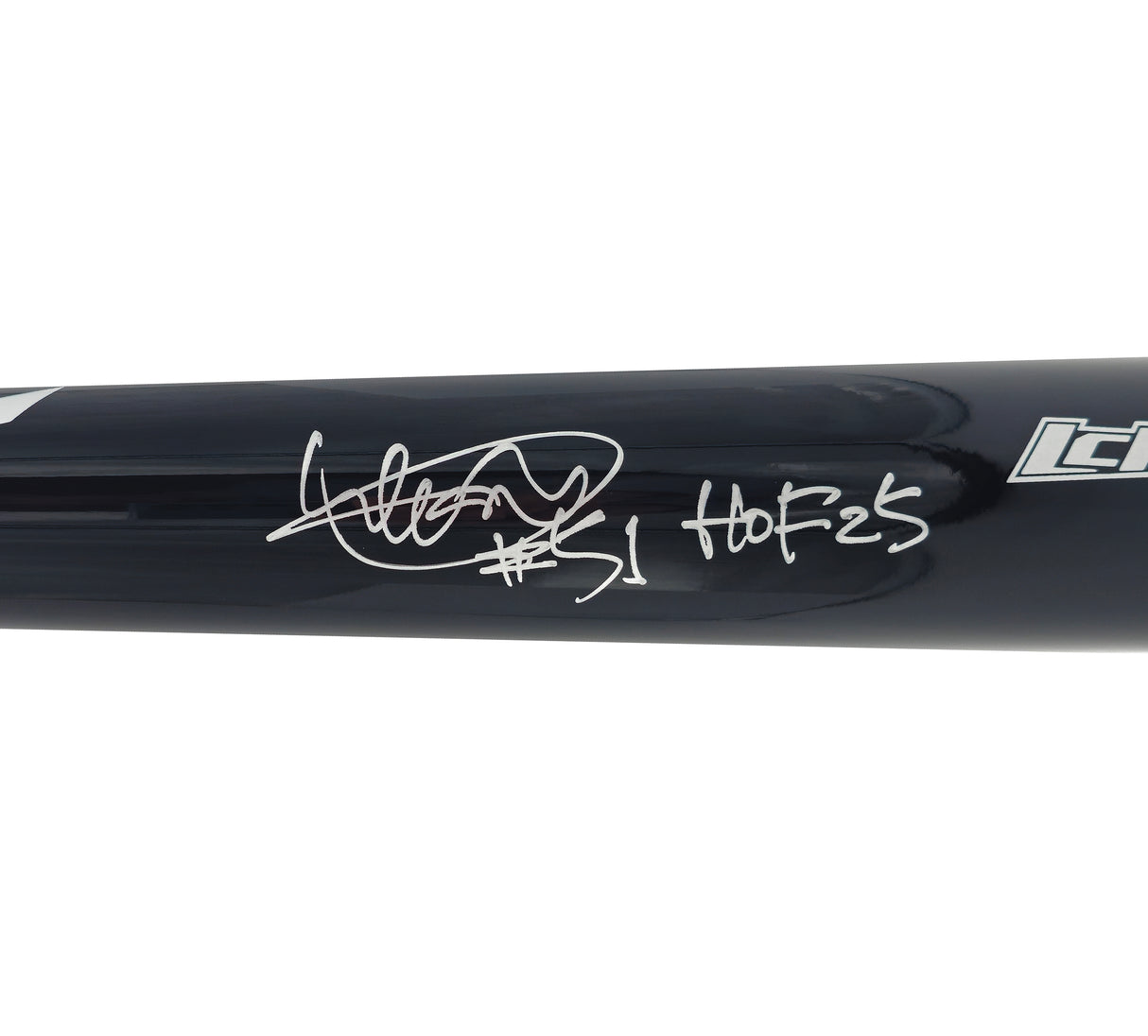 Ichiro Suzuki Autographed Black Mizuno Player Model Baseball Bat Seattle Mariners Signed In Silver "HOF 25" IS Holo & Beckett BAS Witness QR Stock #238321