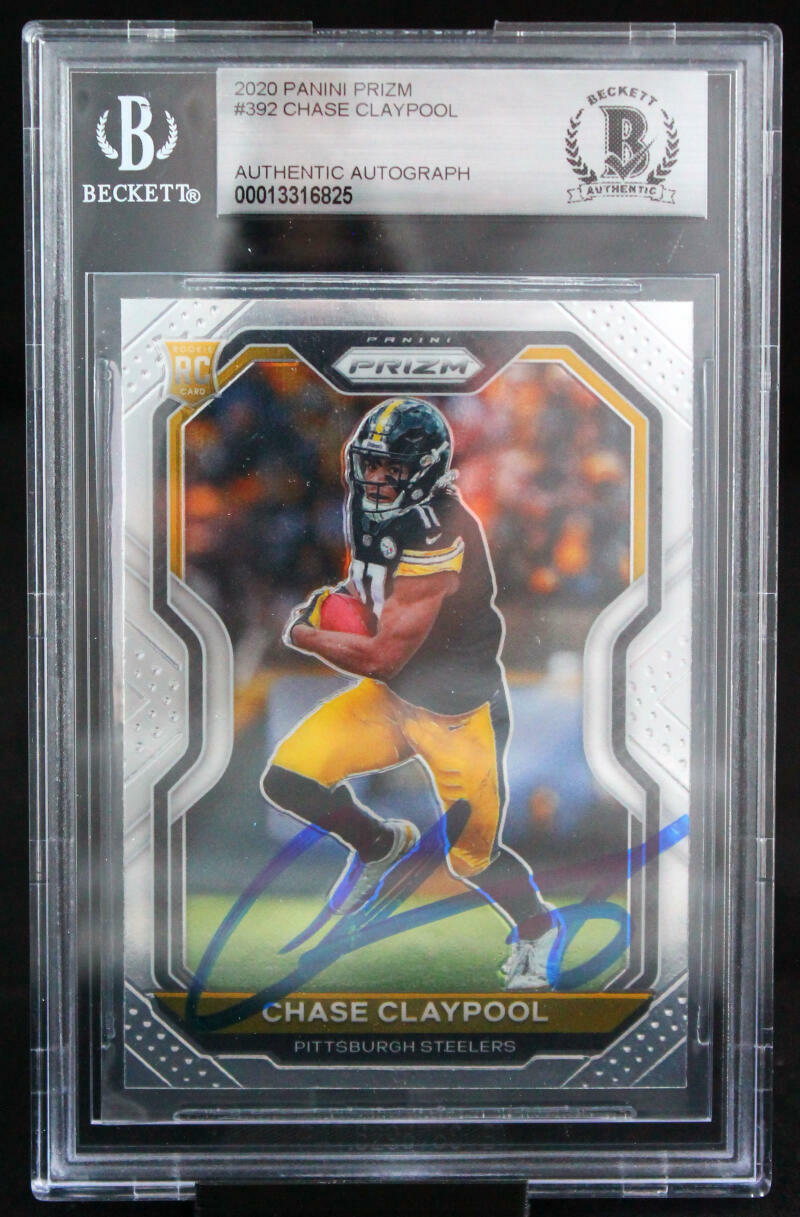 2020 Panini Prizm #392 Chase Claypool Pittsburgh Steelers BAS Auto 10