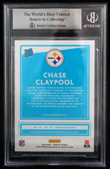 2020 Donruss Press Proof Yellow #327 Chase Claypool Steelers BAS Auto 10