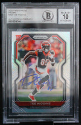 2020 Panini Prizm #308 Tee Higgins Cincinnati Bengals BAS Autograph 10