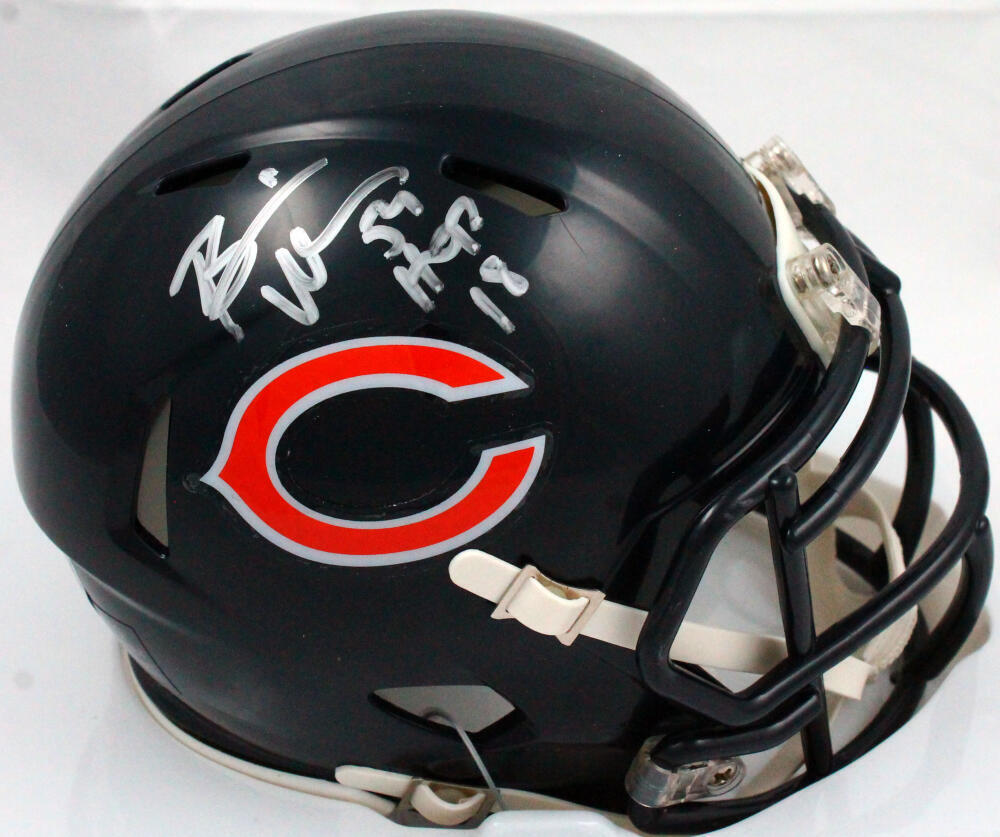 Brian Urlacher Autographed Chicago Bears Speed Mini Helmet w/ HOF-Beckett W Holo