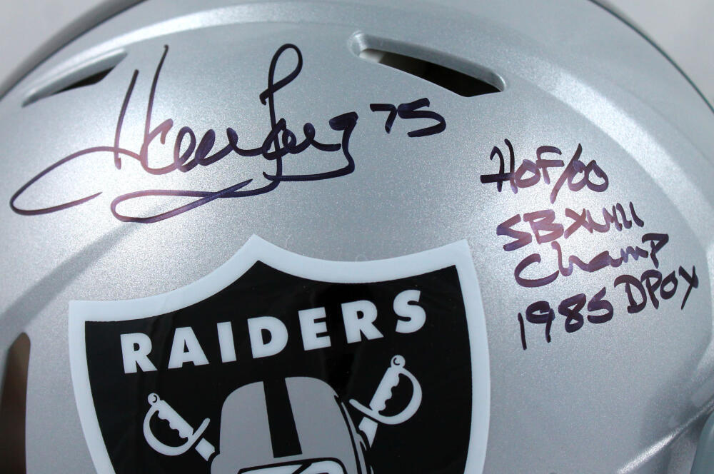 Howie Long Signed Raiders F/S Speed Authentic Helmet w/3 insc.-BeckettW Hologram