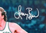 Larry Bird Autographed Boston Celtics 16x20 Dribbling Photo-Beckett W Hologram