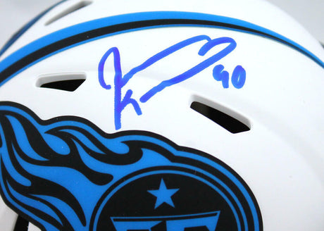 Jevon Kearse Autographed Tennessee Titans Lunar Speed Mini Helmet-Beckett W Holo