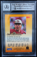 1995 Playoff Prime #153 Joe Montana Auto Kansas City Chiefs BAS Autograph 10