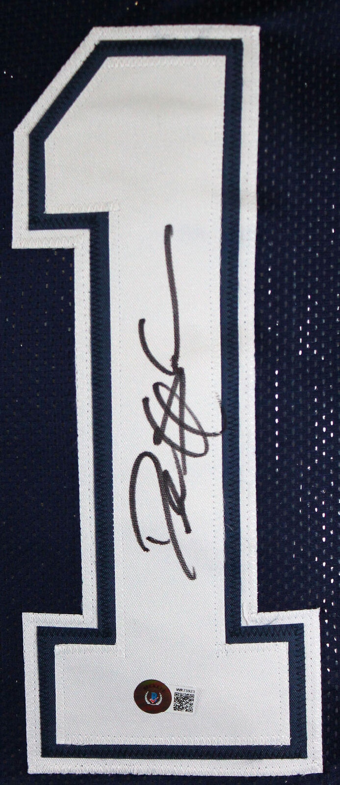 Deion Sanders Autographed Blue Pro STAT Style Jersey-Beckett W Hologram *Black