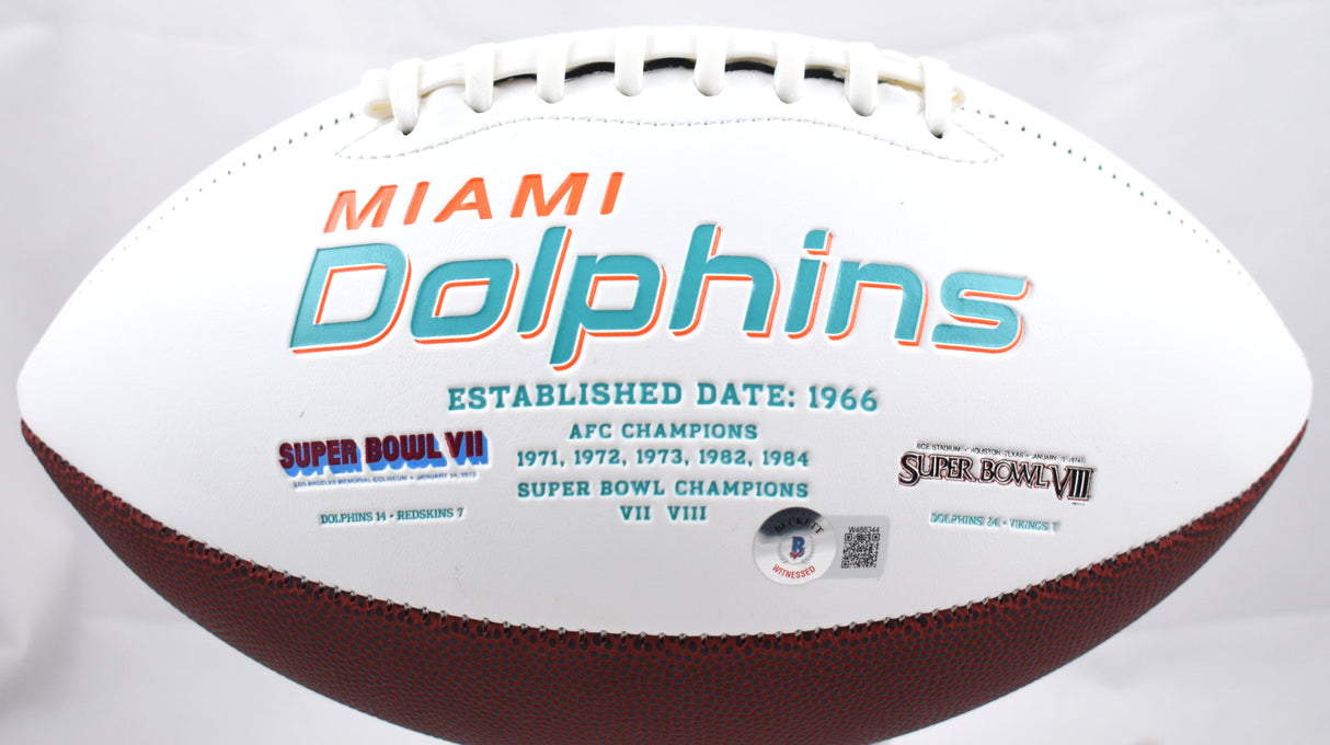 Tyreek Hill Autographed Miami Dolphins Logo Football - Beckett W Hologram *Black