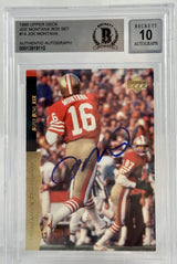 1995 Upper Deck Box Set #14 Joe Montana Auto SF 49ers BAS Autograph 10