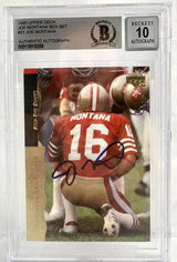 1995 Upper Deck Box Set #21 Joe Montana Auto SF 49ers BAS Autograph 10