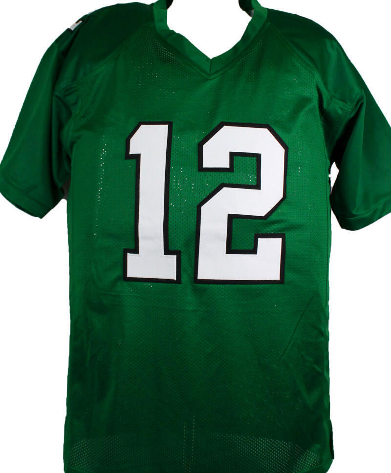 Randall Cunningham Autographed Green Pro Style Jersey- Prova *Black