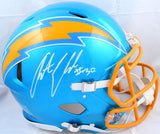 Austin Ekeler Signed Chargers F/S Flash Speed Authentic Helmet *Smear- PSA