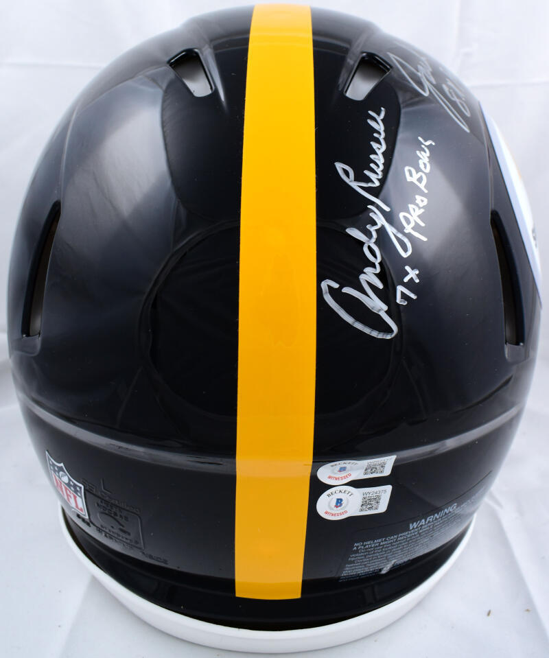 Lambert Ham Russell Signed Steelers F/S Speed Auth. Helmet w/PB-BAW Hologram